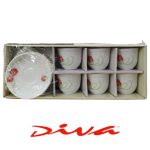 Cups & Saucers Set - Dainty Swirls