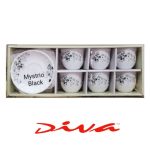 Cups & Saucers Set - Mystrio Black