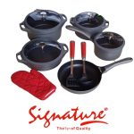 Die Cast Cookware Set - 12 pcs | SG-DCCS-12G | Signature - Grey