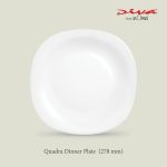 Dinner Plate - White Plain - Quadra (278mm)