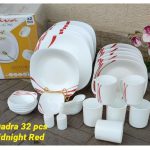 Dinner Set Quadra 39 pcs - Midnight Red