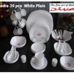 Dinner Set Quadra 39 pcs - White Plain