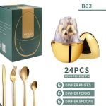 Egg Cutlery Set(24- piece silverware set)